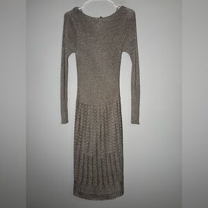LAUREN RALPH LAUREN metallic knit dress size M